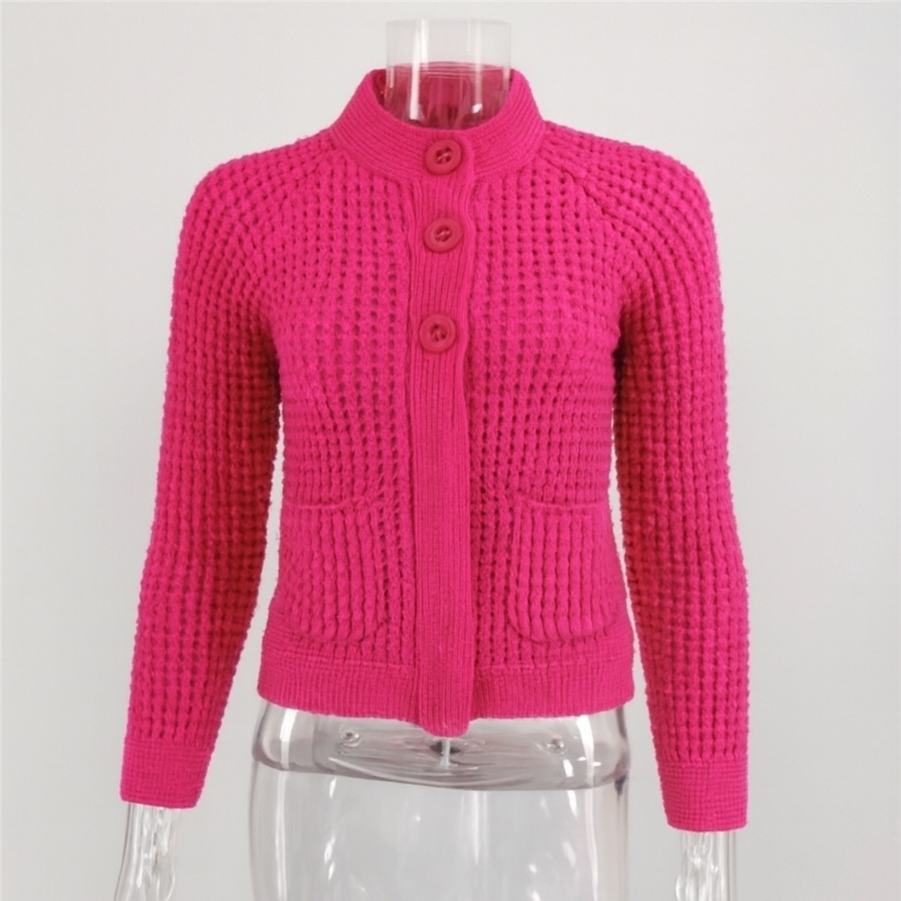 Carter's Girl’s Pink Sweater Long Sleeves, 2 pockets 3 Big Buttons, Kids Size 5